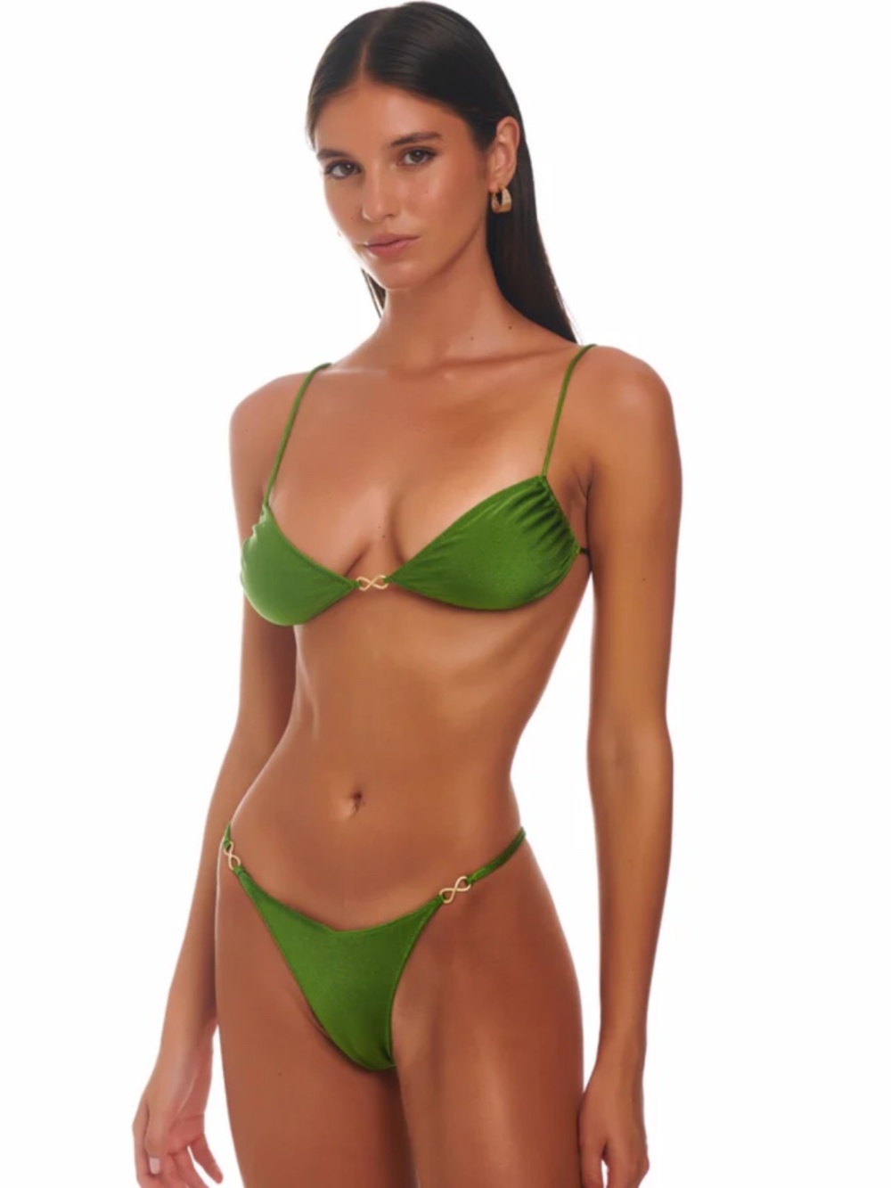 Sommer Swim Green Bikini Set | Top M & Bottom S | NWT